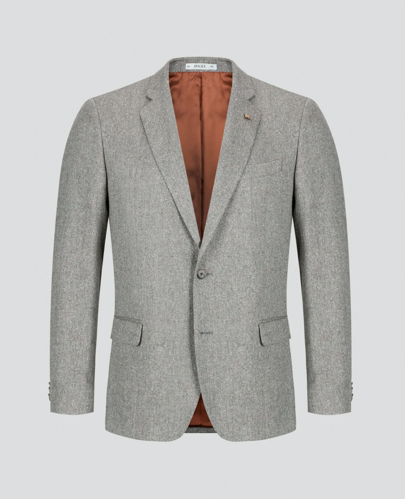 Ennis Olive Green Herringbone Blazer thumbnail 2