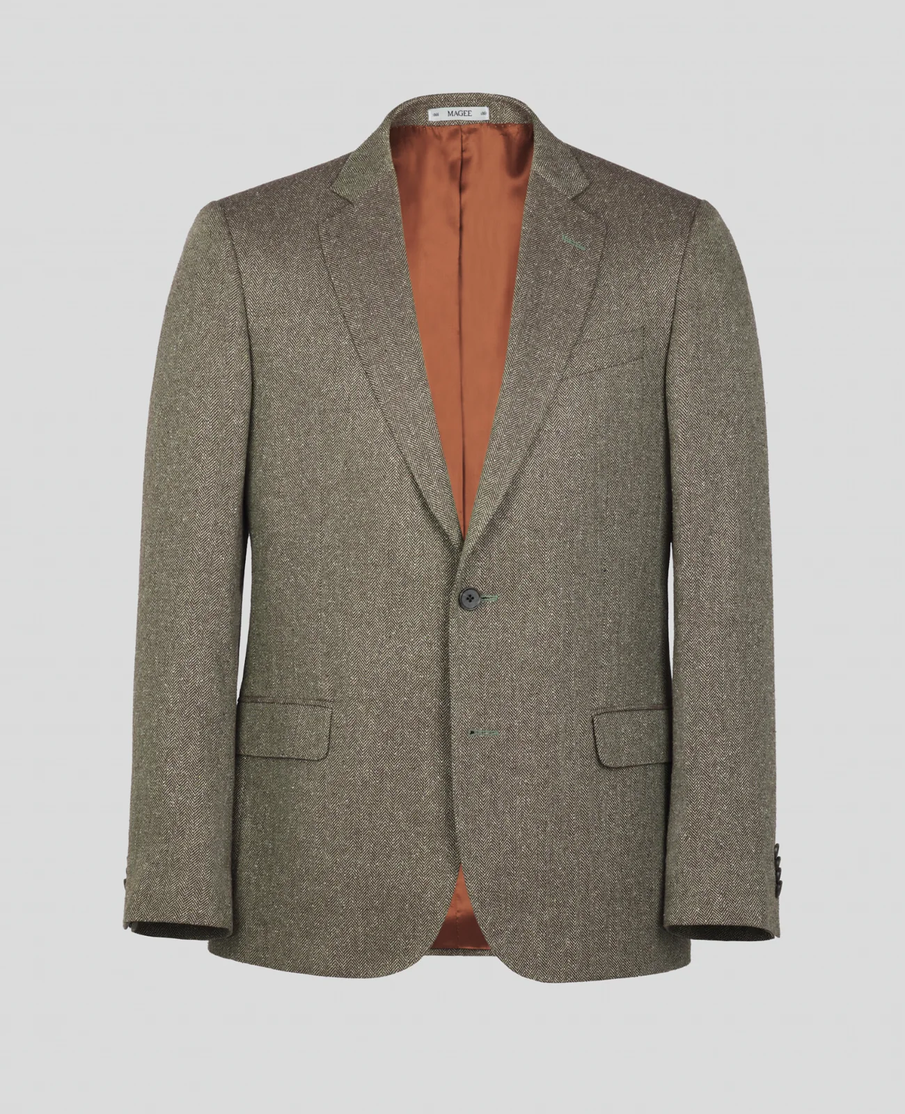 Ennis Silk/Cotton Blazer - Olive Donegal Summer Tweed thumbnail 2