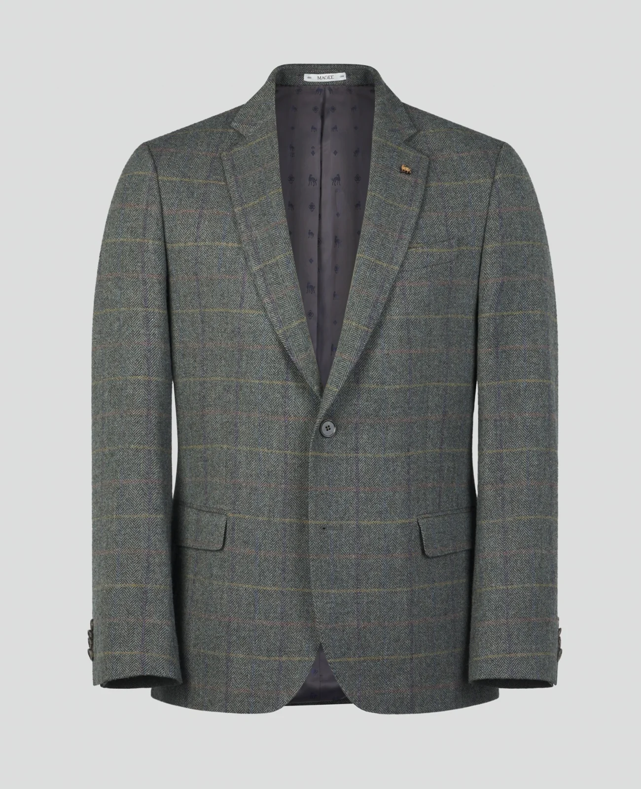 Ennis Tweed Blazer - Moss Green Check thumbnail 2