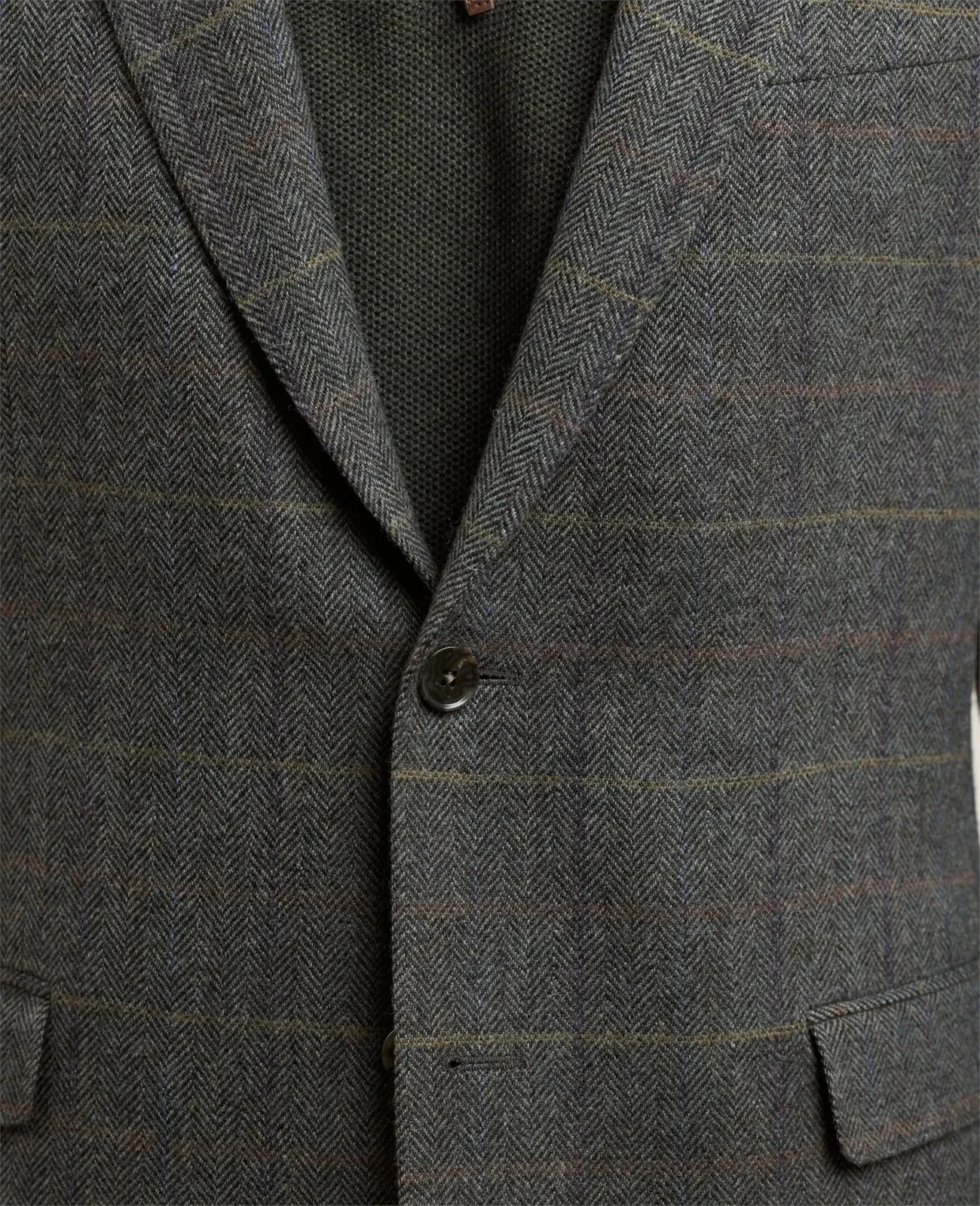 Ennis Tweed Blazer - Moss Green Check thumbnail 6