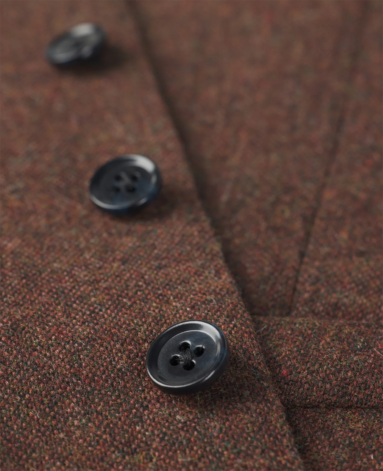 Glyde Donegal Tweed Suit Waistcoat in Rich Chocolate Brown thumbnail 2