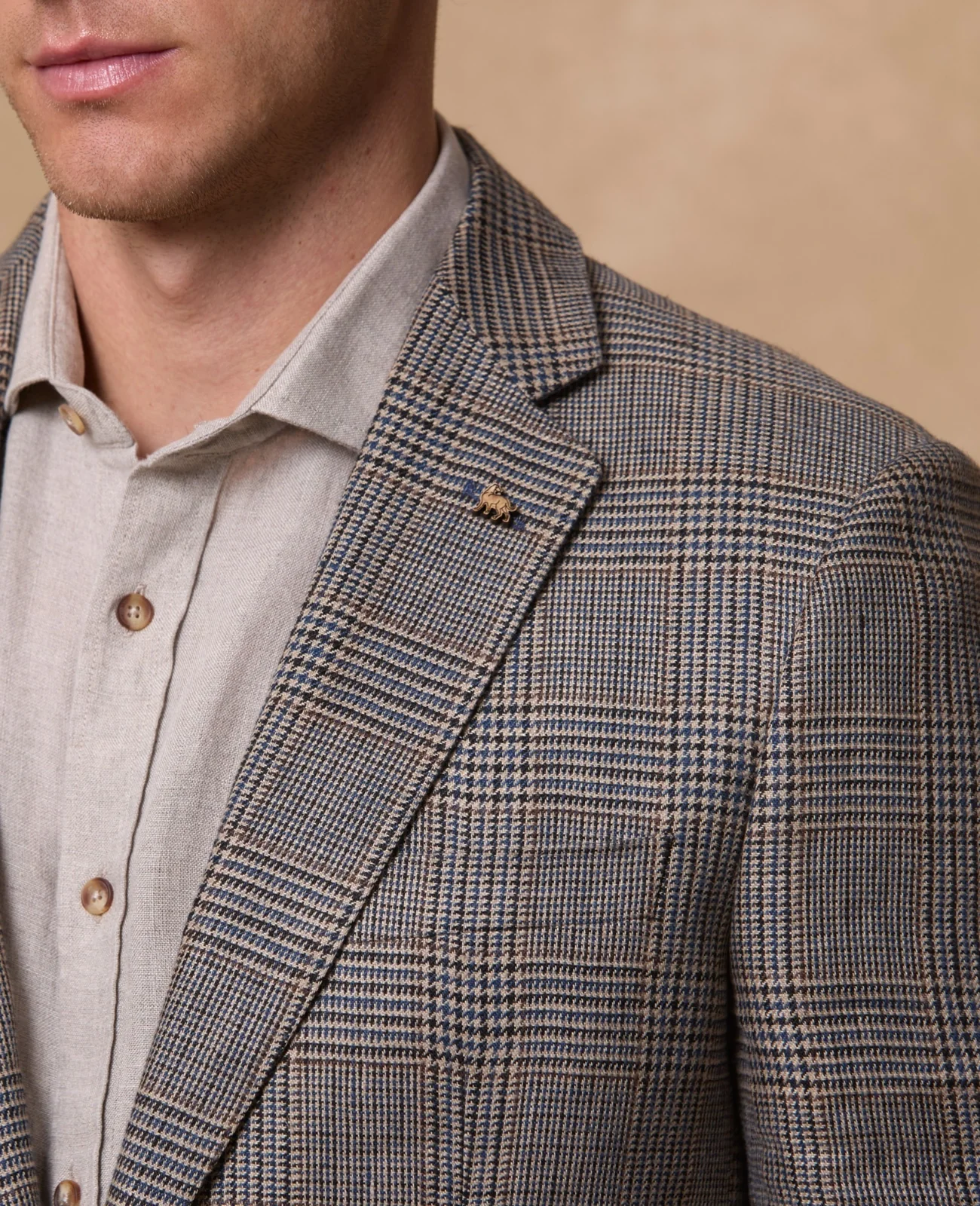 Grafton Irish Linen 2 Piece Suit - Brown Check thumbnail 7