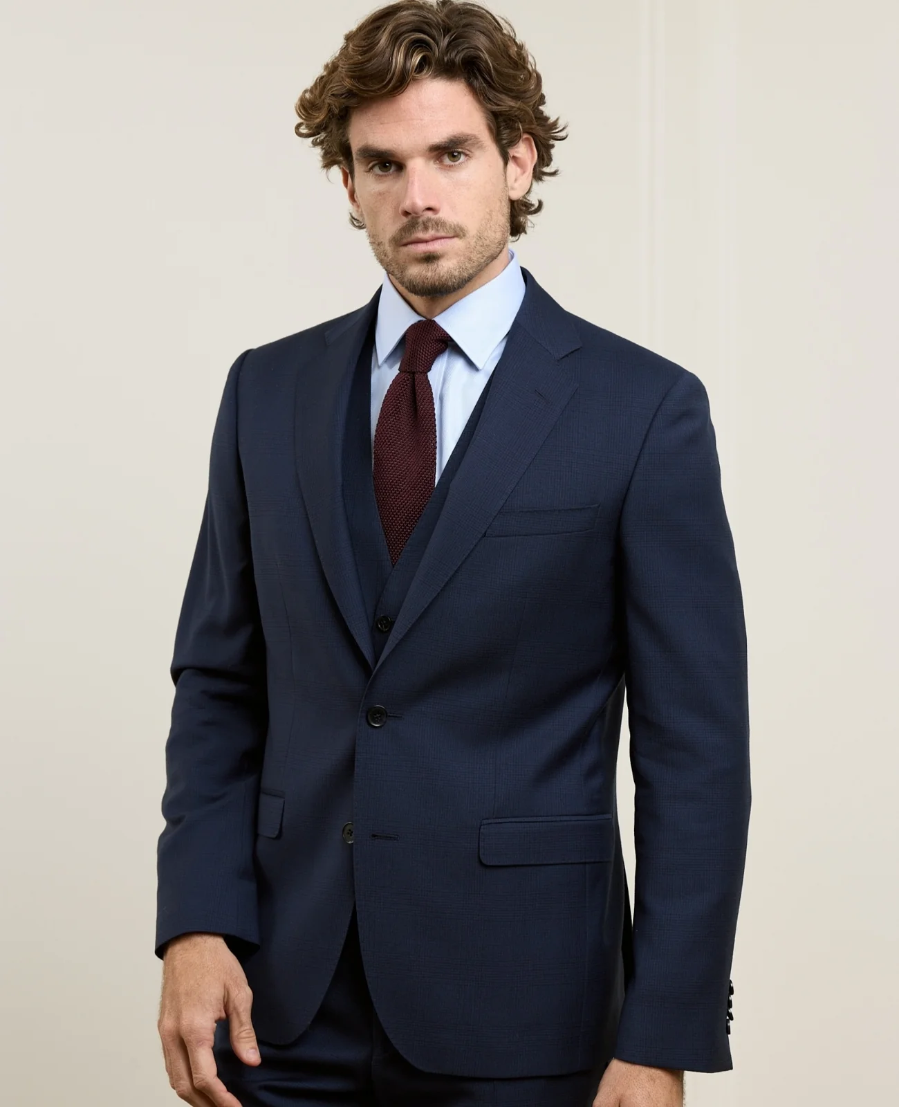 Grafton Wool 2 Piece Suit - Navy Check thumbnail 4
