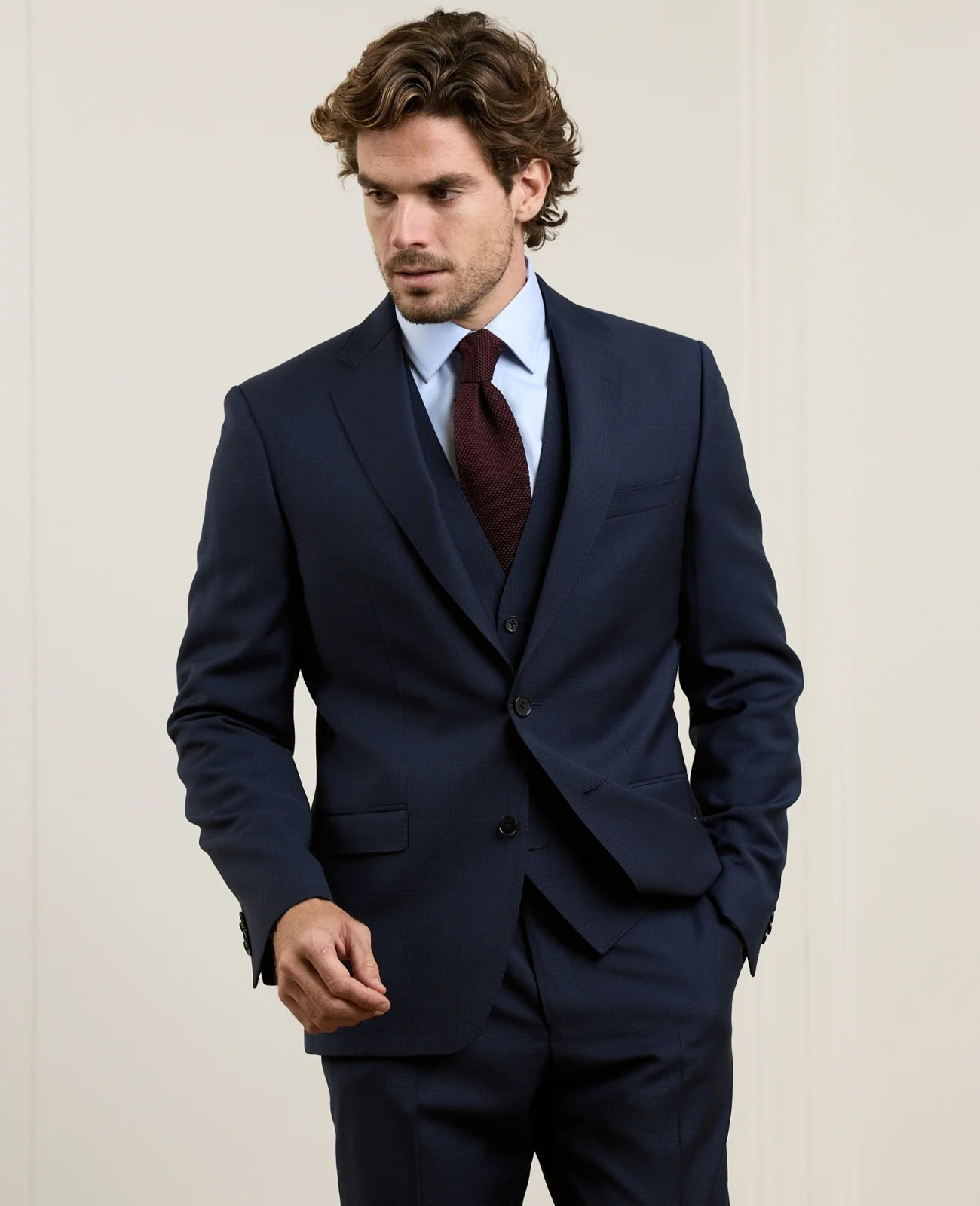 Grafton Wool 2 Piece Suit - Navy Check thumbnail 6