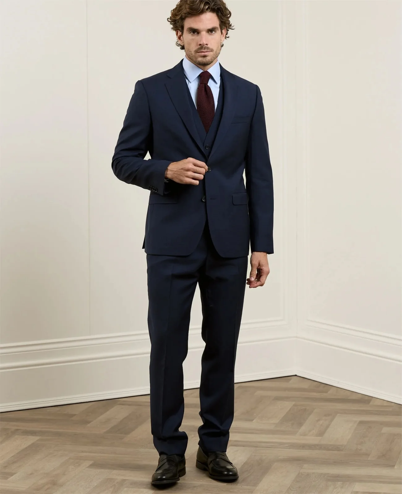 Grafton Wool 2 Piece Suit - Navy Check primary image