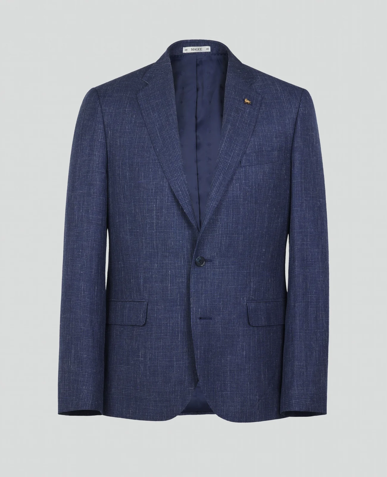Grafton Wool/Linen 2 Piece Suit - Blue Check thumbnail 2