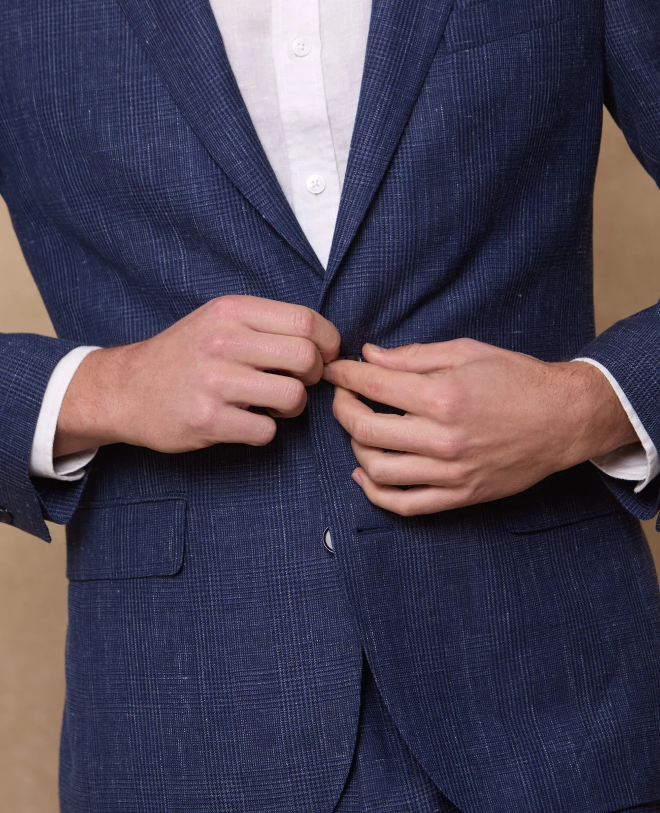 Grafton Wool/Linen 2 Piece Suit - Blue Check thumbnail 4