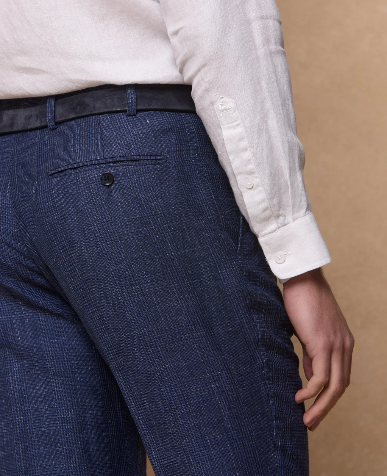Grafton Wool/Linen 2 Piece Suit - Blue Check thumbnail 6