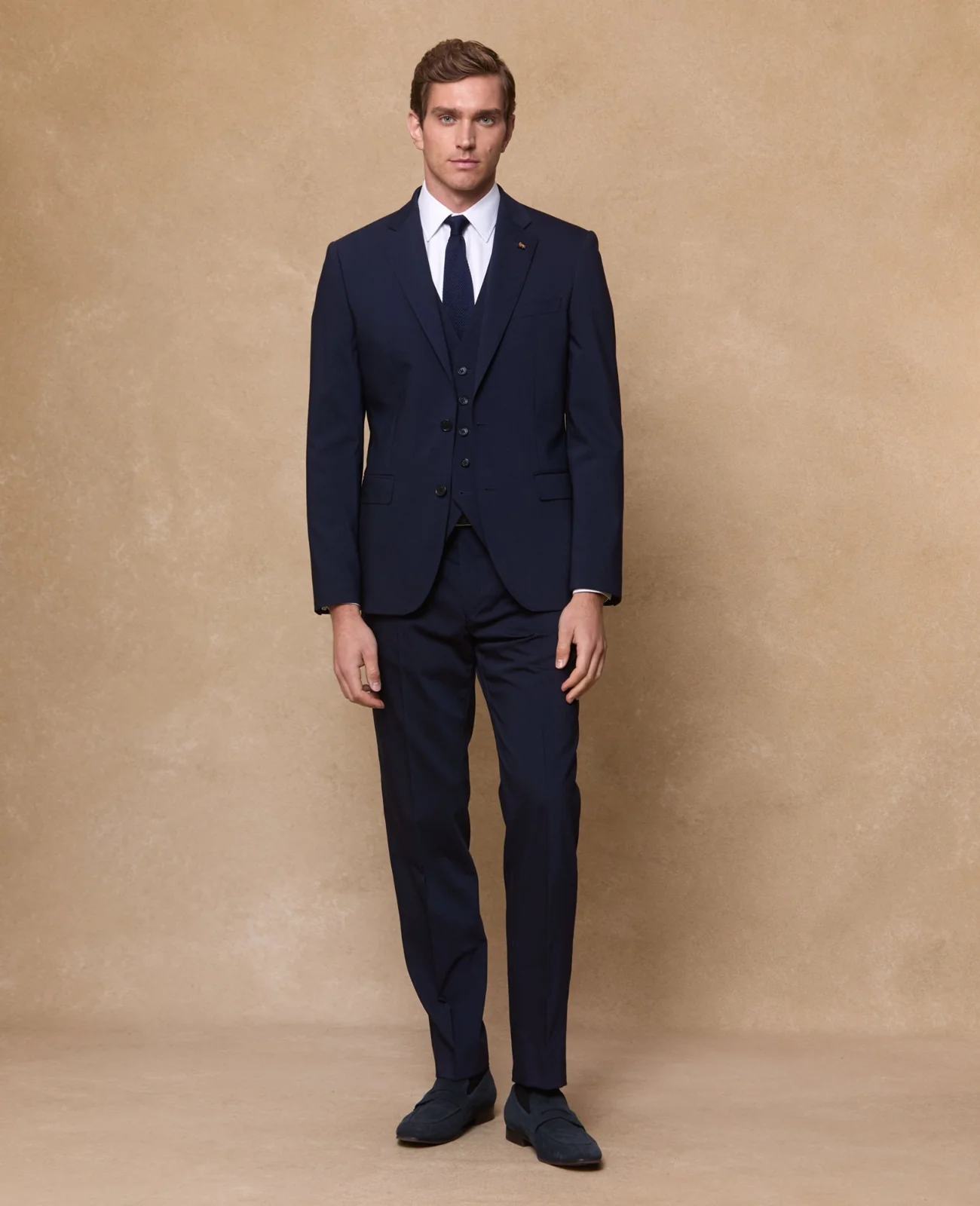 Grafton Wool Rich 2 Piece Travel Suit - Navy primary image