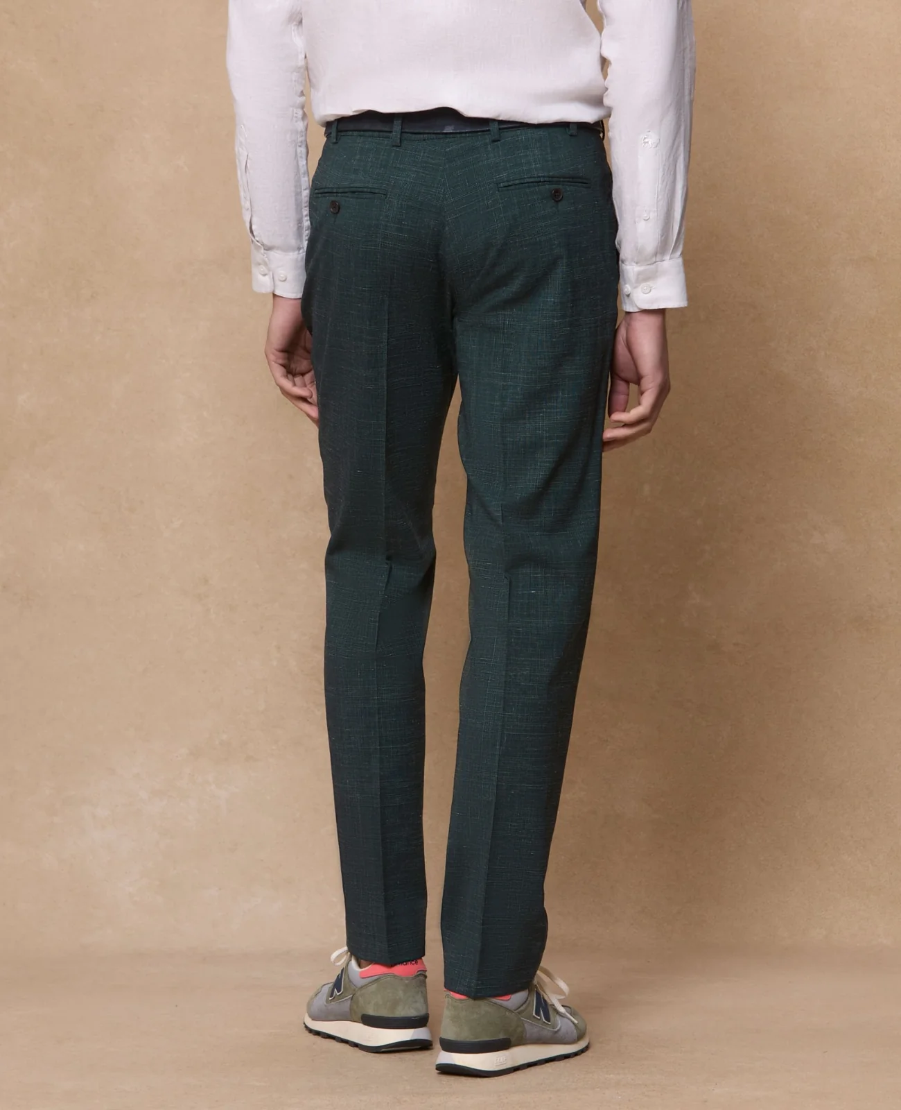 Harcourt Wool/Linen 2 Piece DB Suit - Green Check thumbnail 5