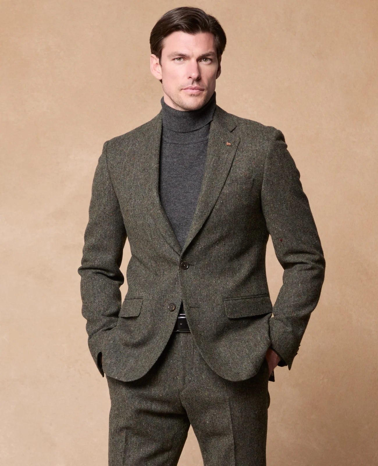 Kildare Dark Green Donegal Tweed 3 Piece Suit thumbnail 7