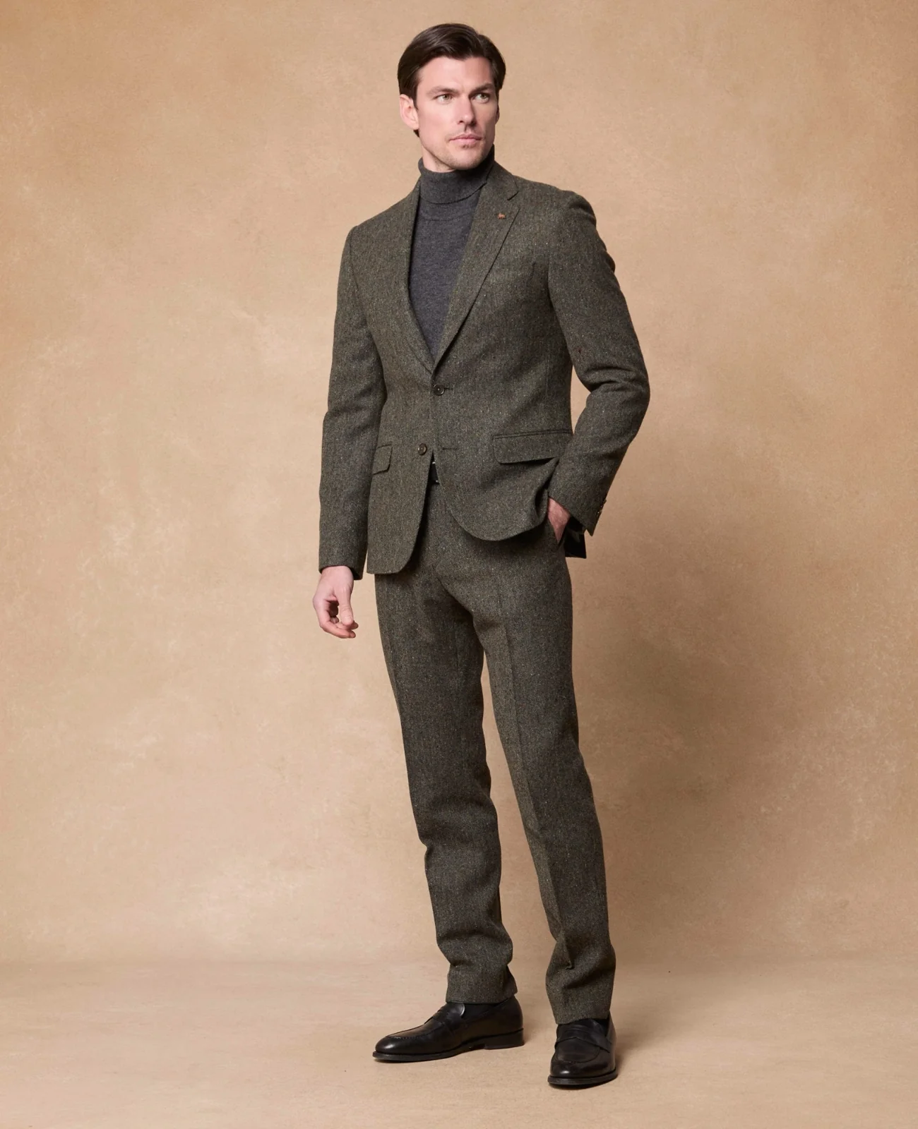 Kildare Dark Green Donegal Tweed 3 Piece Suit