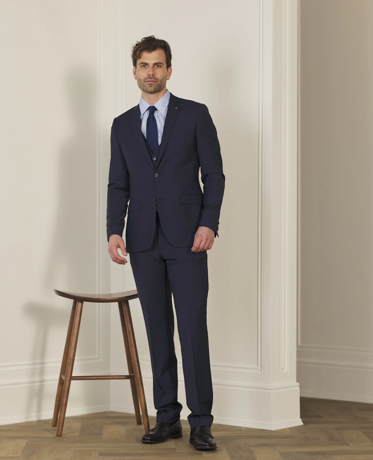 Liffey Suit Jacket in Navy Blue thumbnail 3