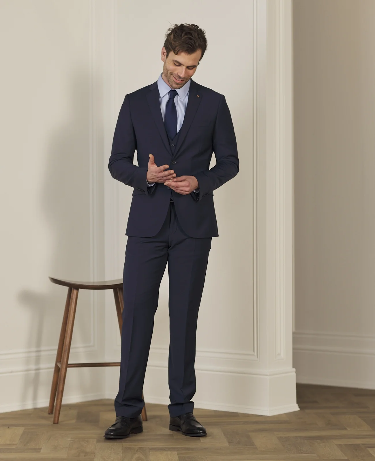 Liffey Suit Jacket in Navy Blue primary image