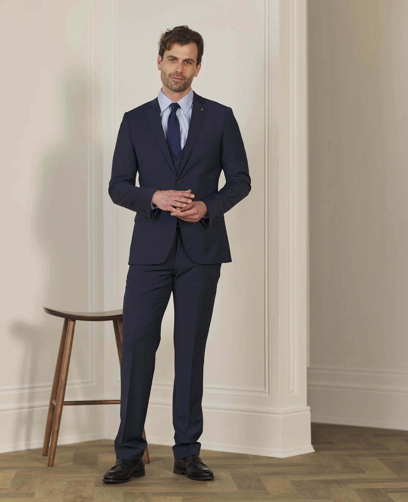 Liffey Suit Trousers in Navy Blue primary image