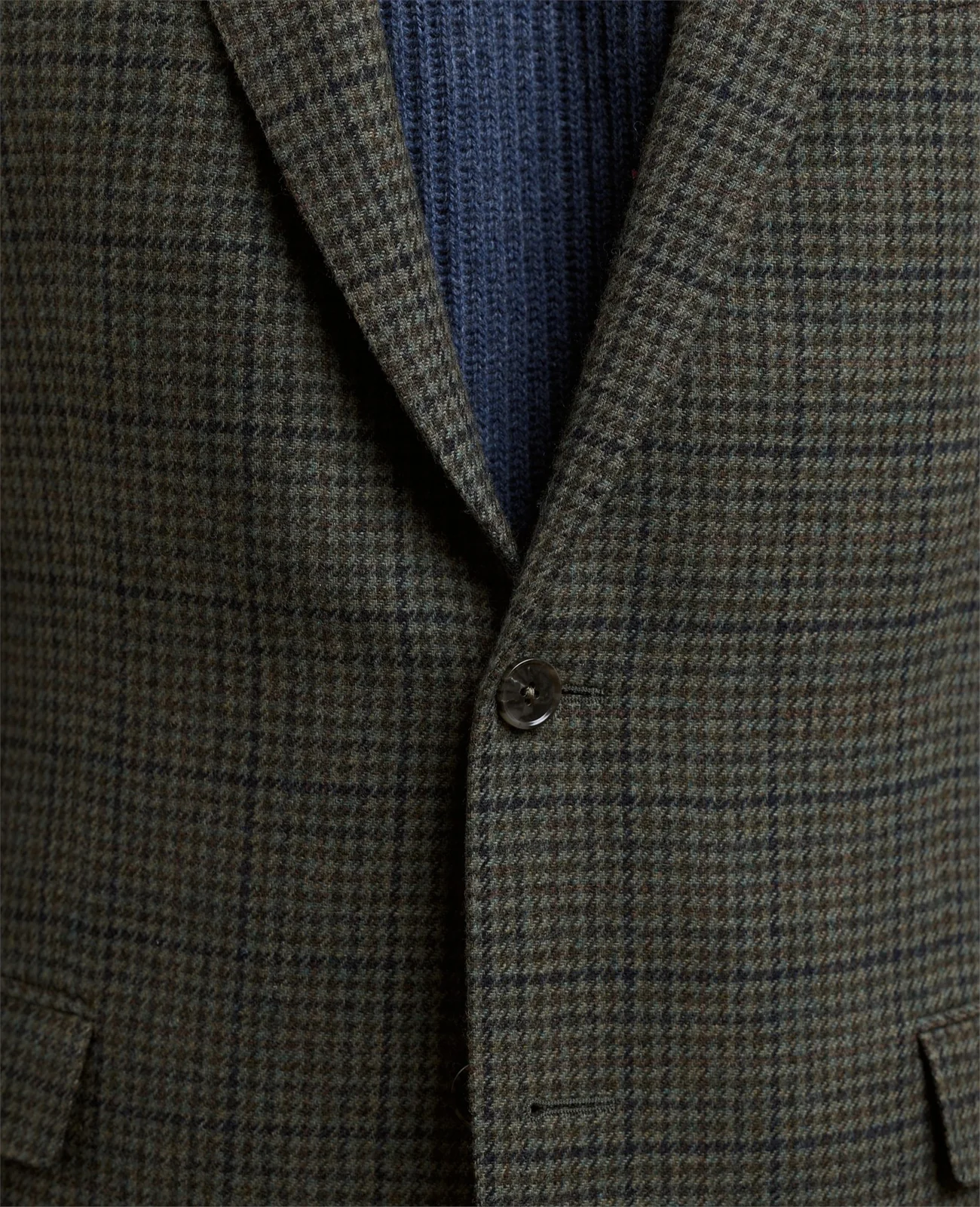 Liffey Tweed Blazer in Green Houndstooth thumbnail 6