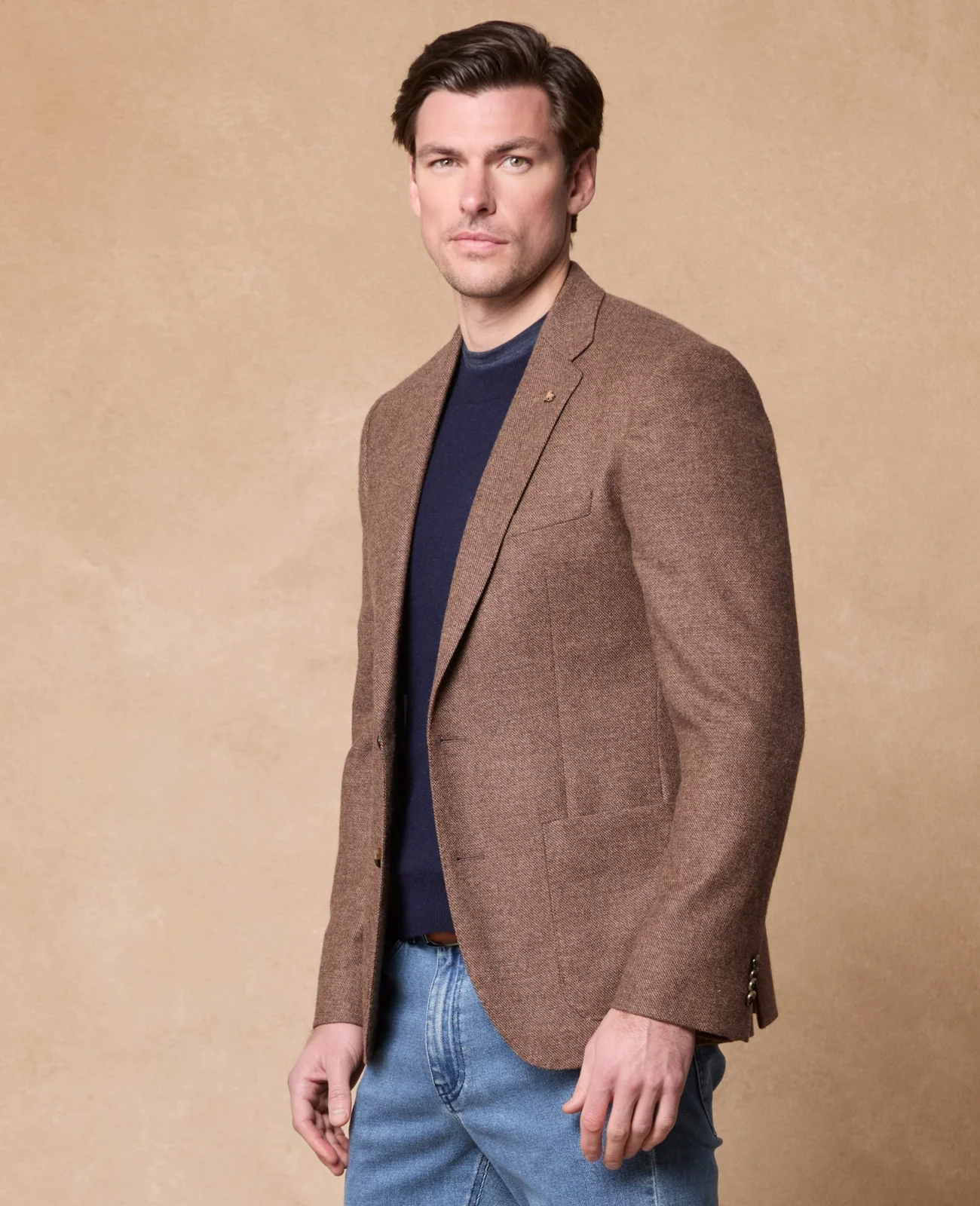 Listowel Brown Sharkskin Blazer primary image