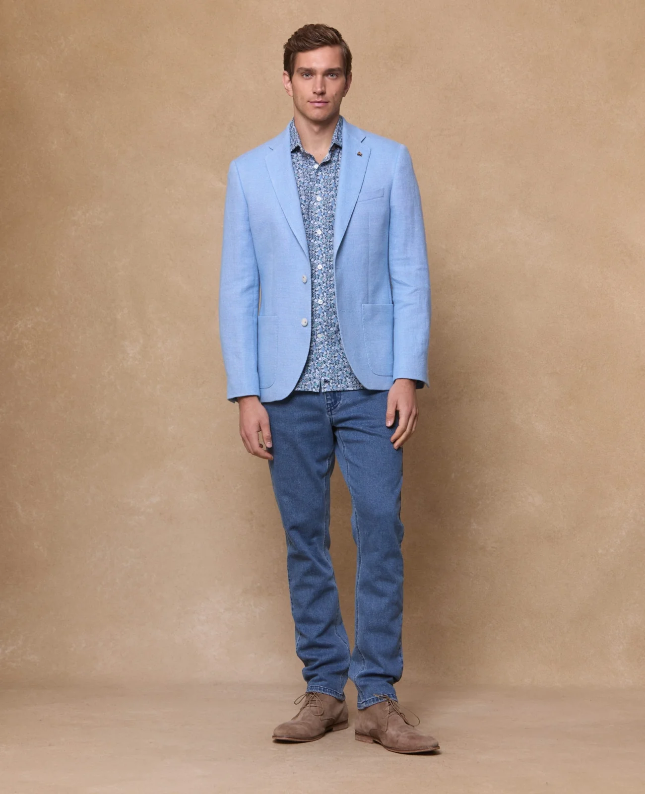 Listowel Irish linen Blazer - Blue thumbnail 3