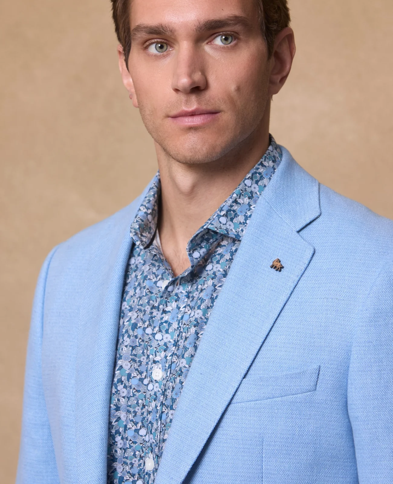 Listowel Irish linen Blazer - Blue thumbnail 4