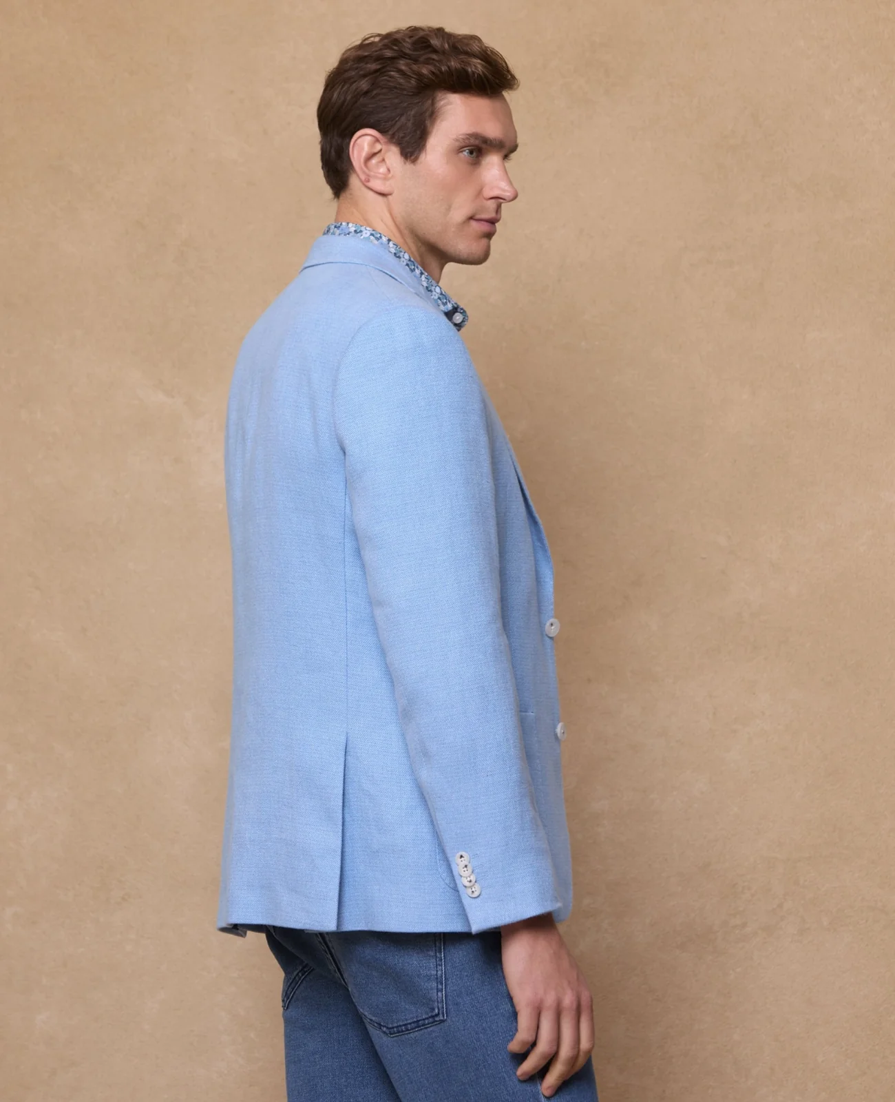 Listowel Irish linen Blazer - Blue thumbnail 6