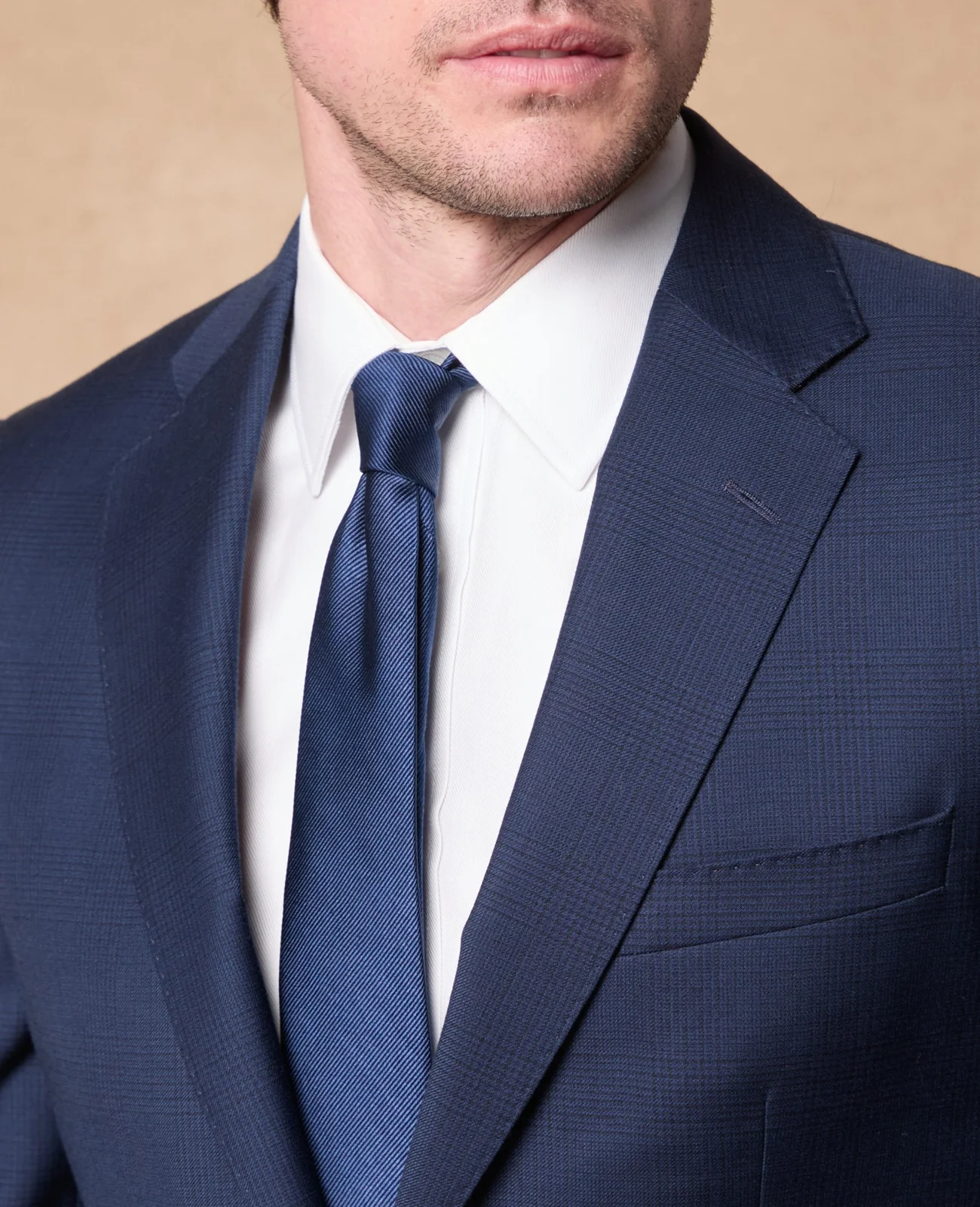 Merrion 2 Piece Suit in Blue Glencheck thumbnail 6