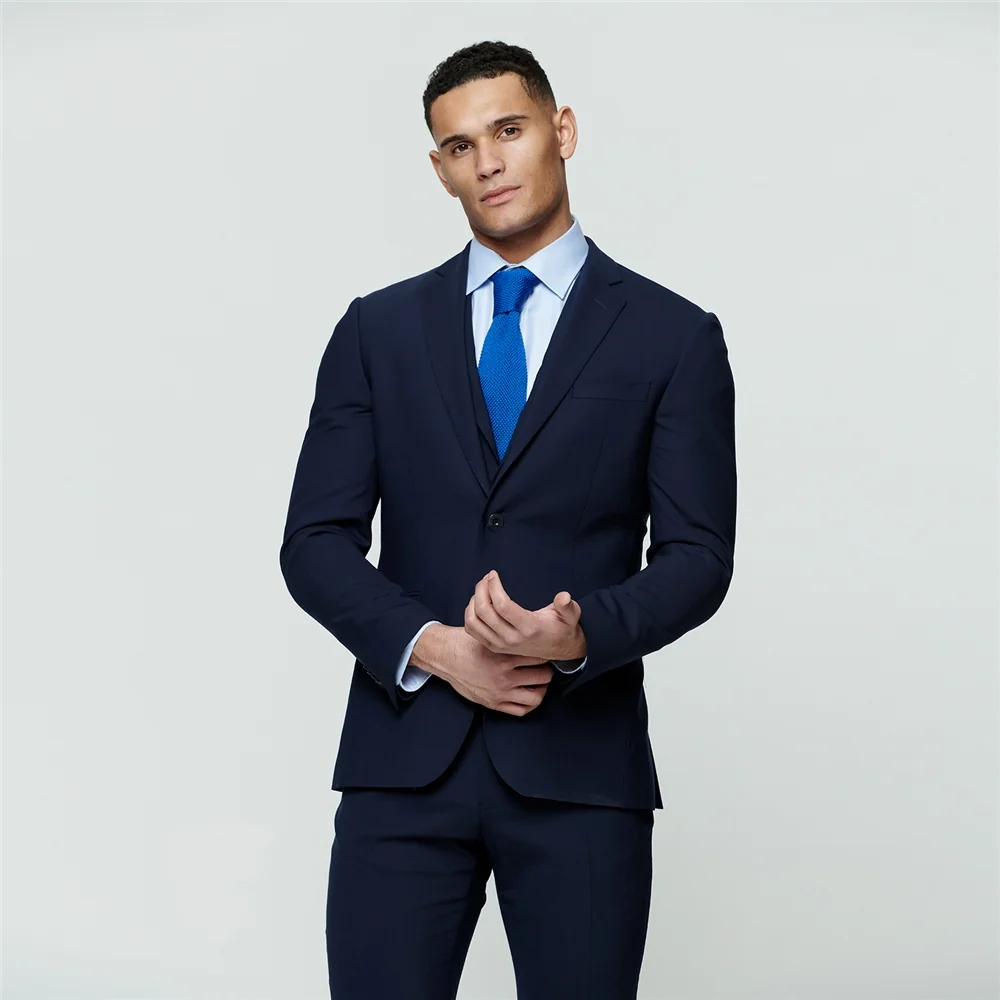 Mix Match 3-Piece Tailored Fit Suit Jacket in Navy thumbnail 2