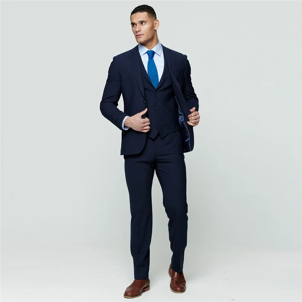Mix Match 3-Piece Tailored Fit Suit Jacket in Navy thumbnail 5