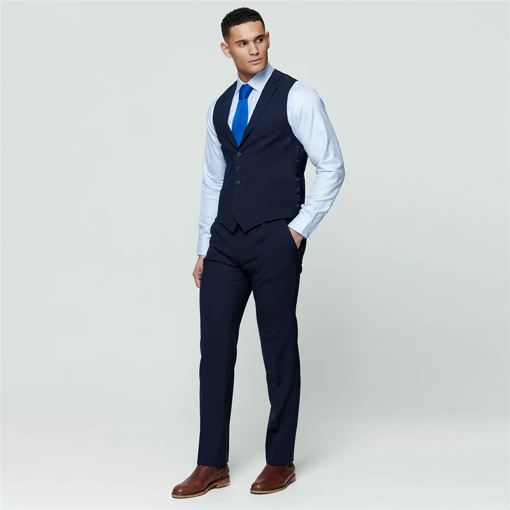 Mix Match 3-Piece Tailored Fit Suit Trouser in Navy thumbnail 2