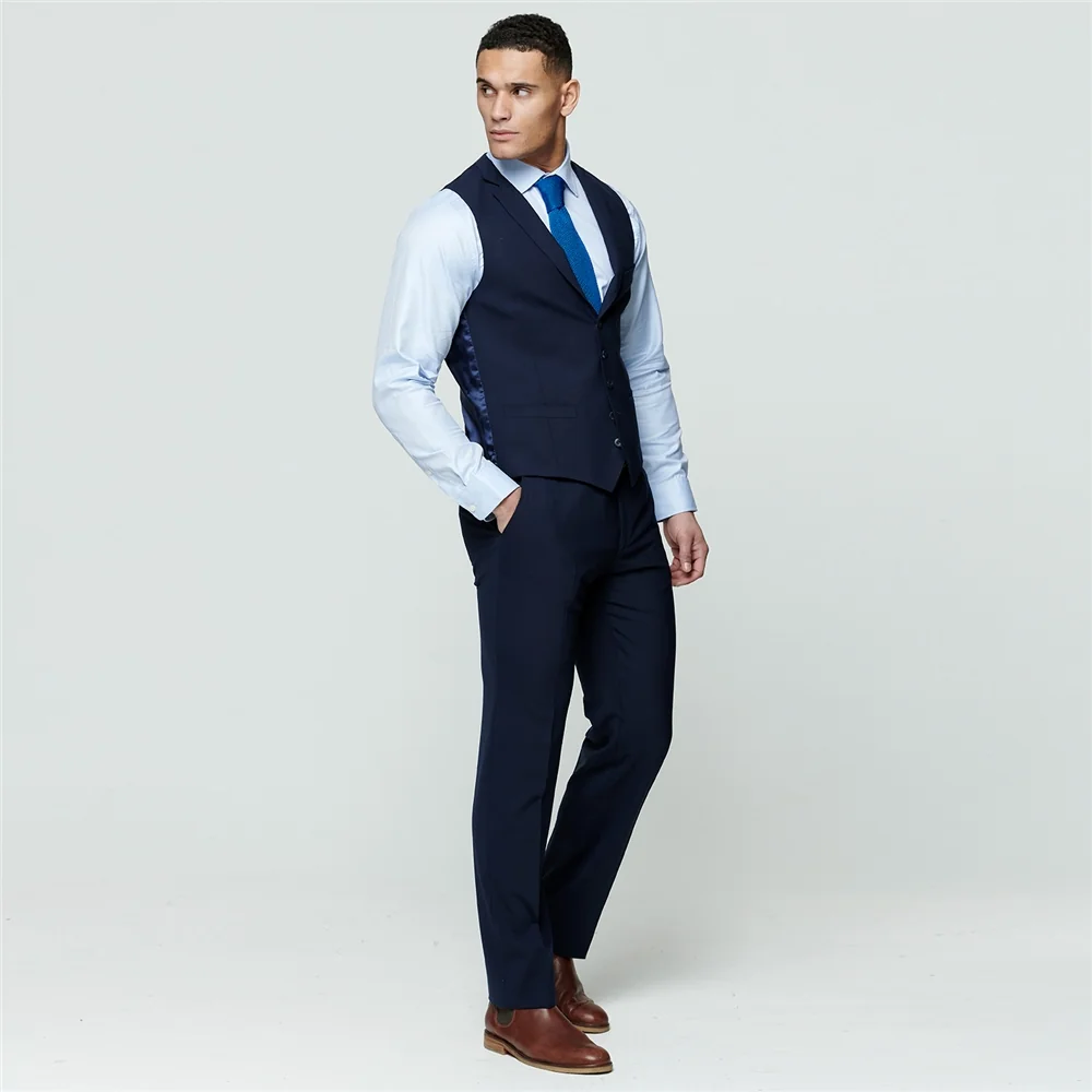 Mix Match 3-Piece Tailored Fit Suit Trouser in Navy thumbnail 3