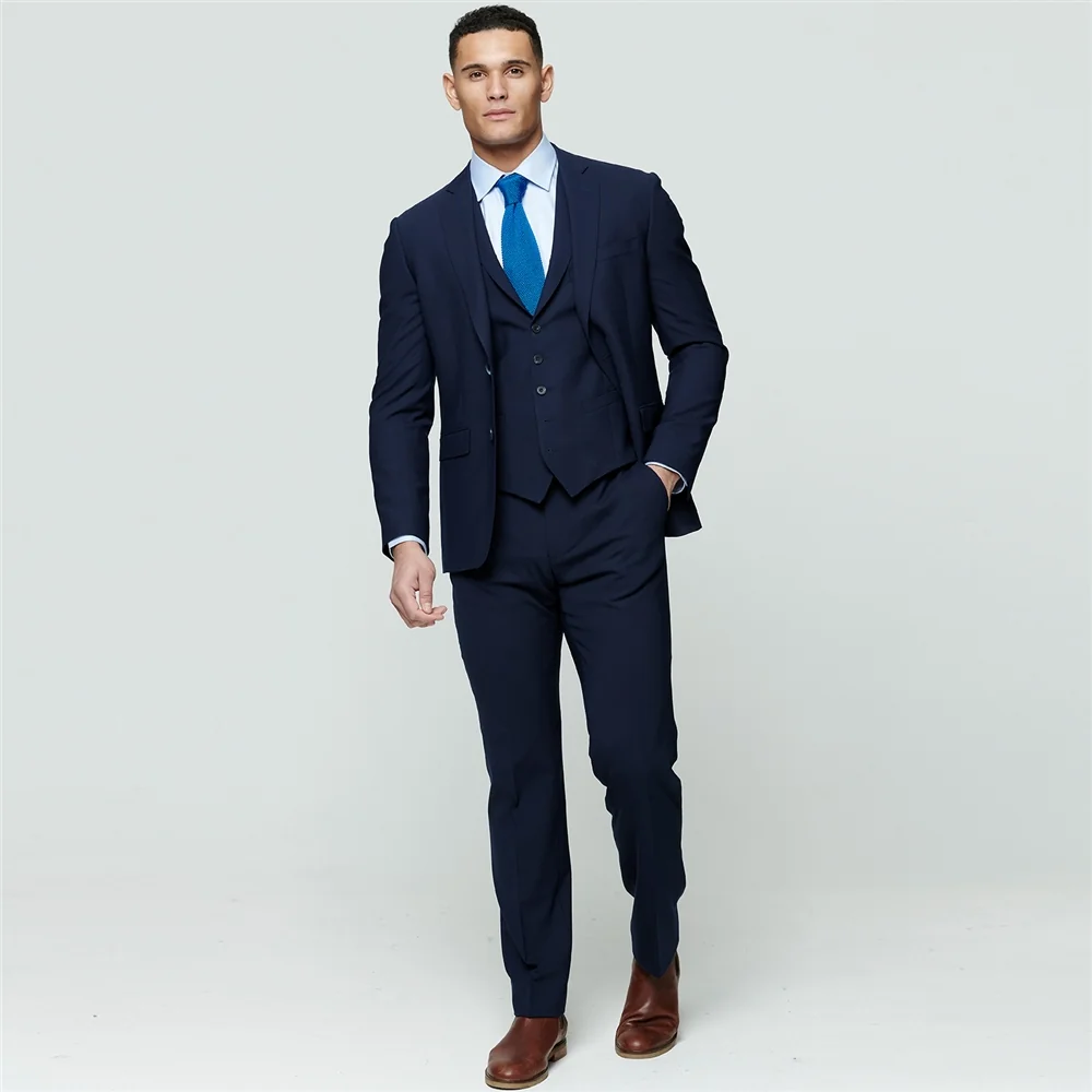 Mix Match 3-Piece Tailored Fit Suit Trouser in Navy thumbnail 7
