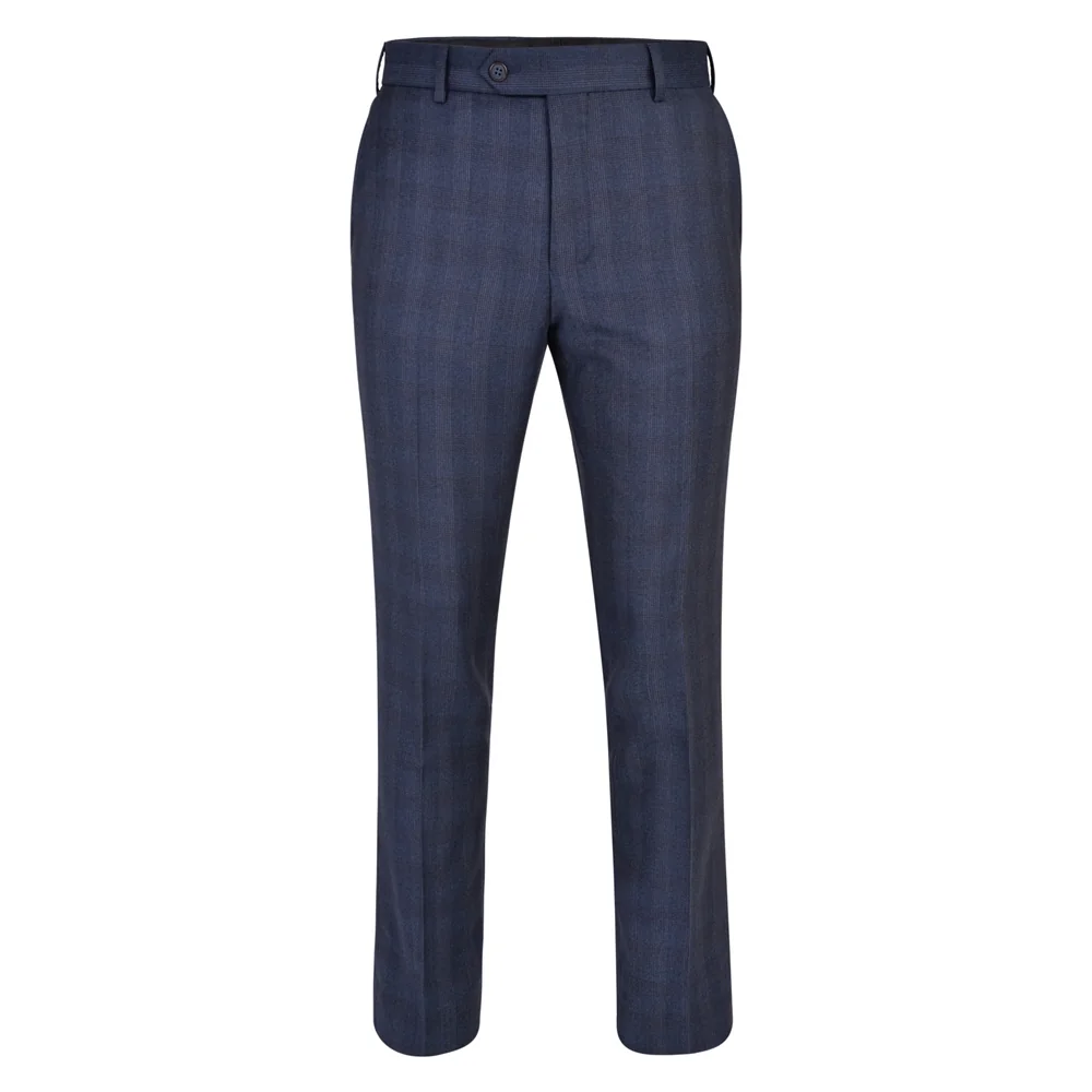 Navy Checked 3-Piece Tailored Fit Trouser primary image