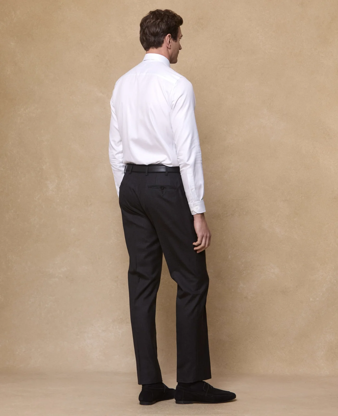Parnell Mix & Match Suit Trouser in Dark Grey wool thumbnail 3