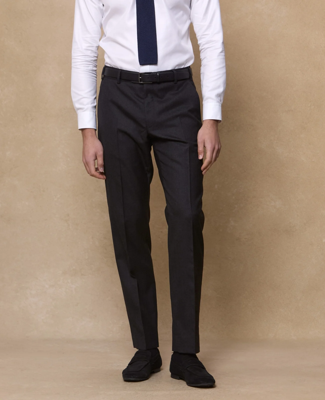 Parnell Mix & Match Suit Trouser in Dark Grey wool thumbnail 4