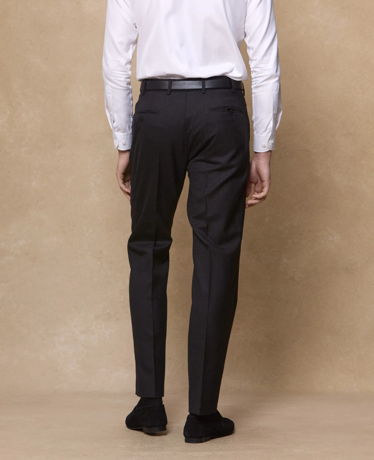 Parnell Mix & Match Suit Trouser in Dark Grey wool thumbnail 5