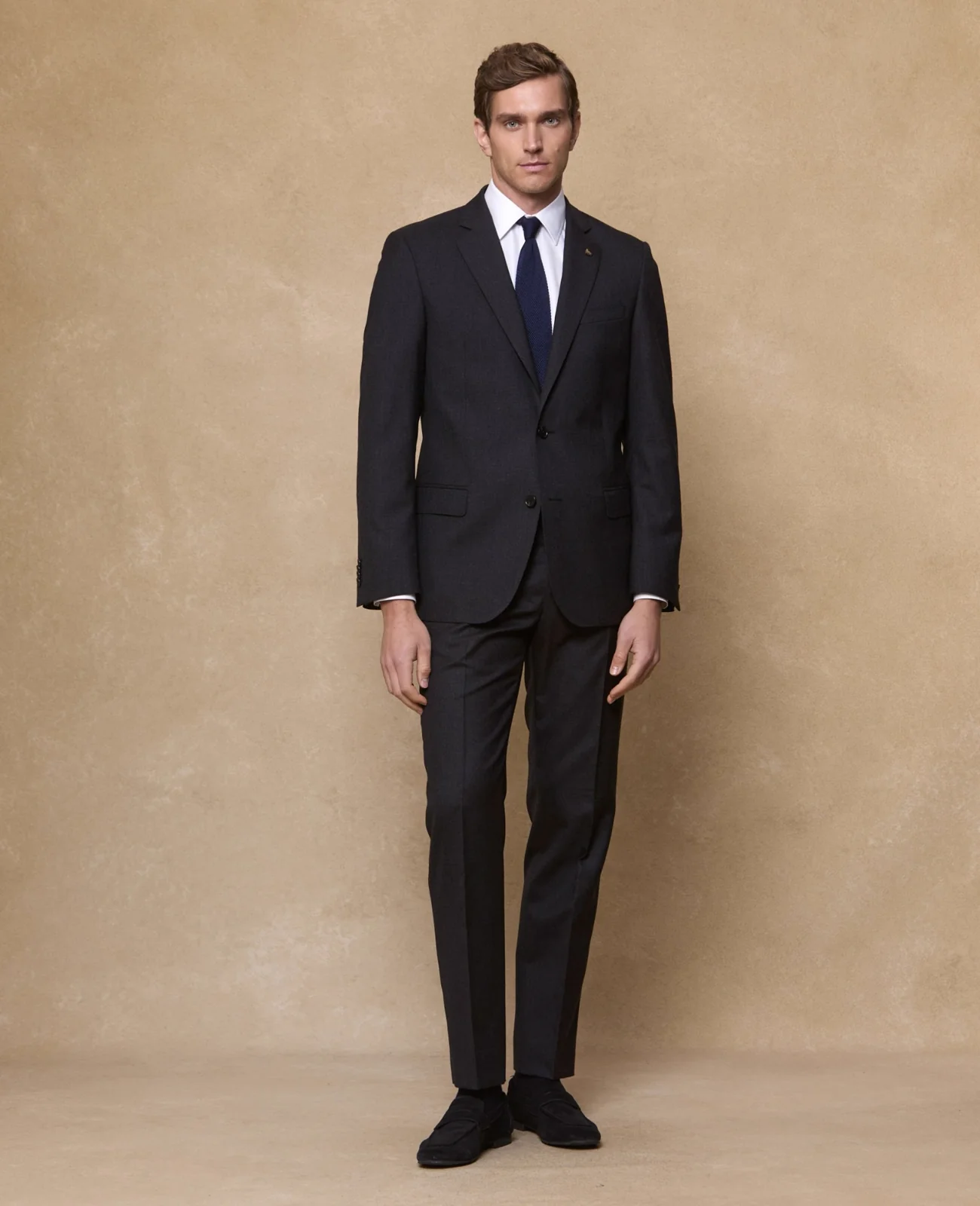 Parnell Mix & Match Suit Trouser in Dark Grey wool thumbnail 6