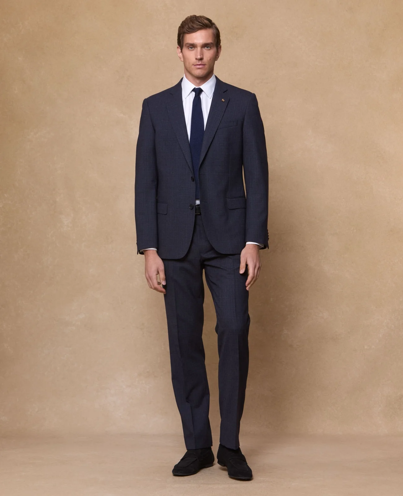 Parnell Mix & Match Suit Trouser in Navy Wool with Stretch thumbnail 5