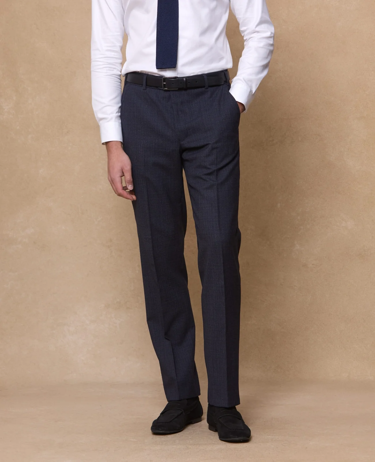 Parnell Mix & Match Suit Trouser in Navy Wool with Stretch primary image