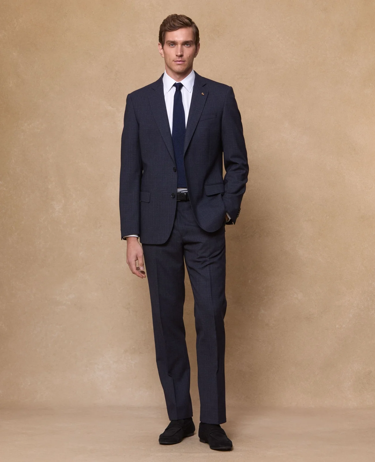 Pembroke Mix & Match Suit Blazer in Navy Wool with Stretch thumbnail 3