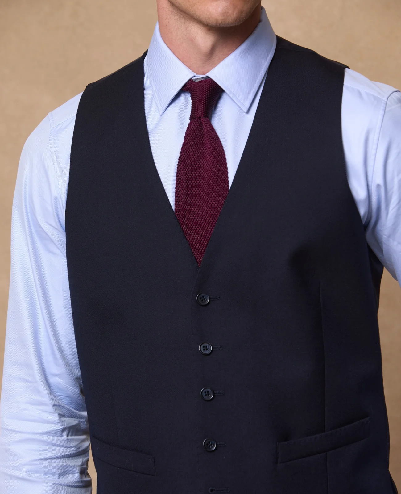 Pembroke Mix & Match Suit Waistcoat in Navy thumbnail 3