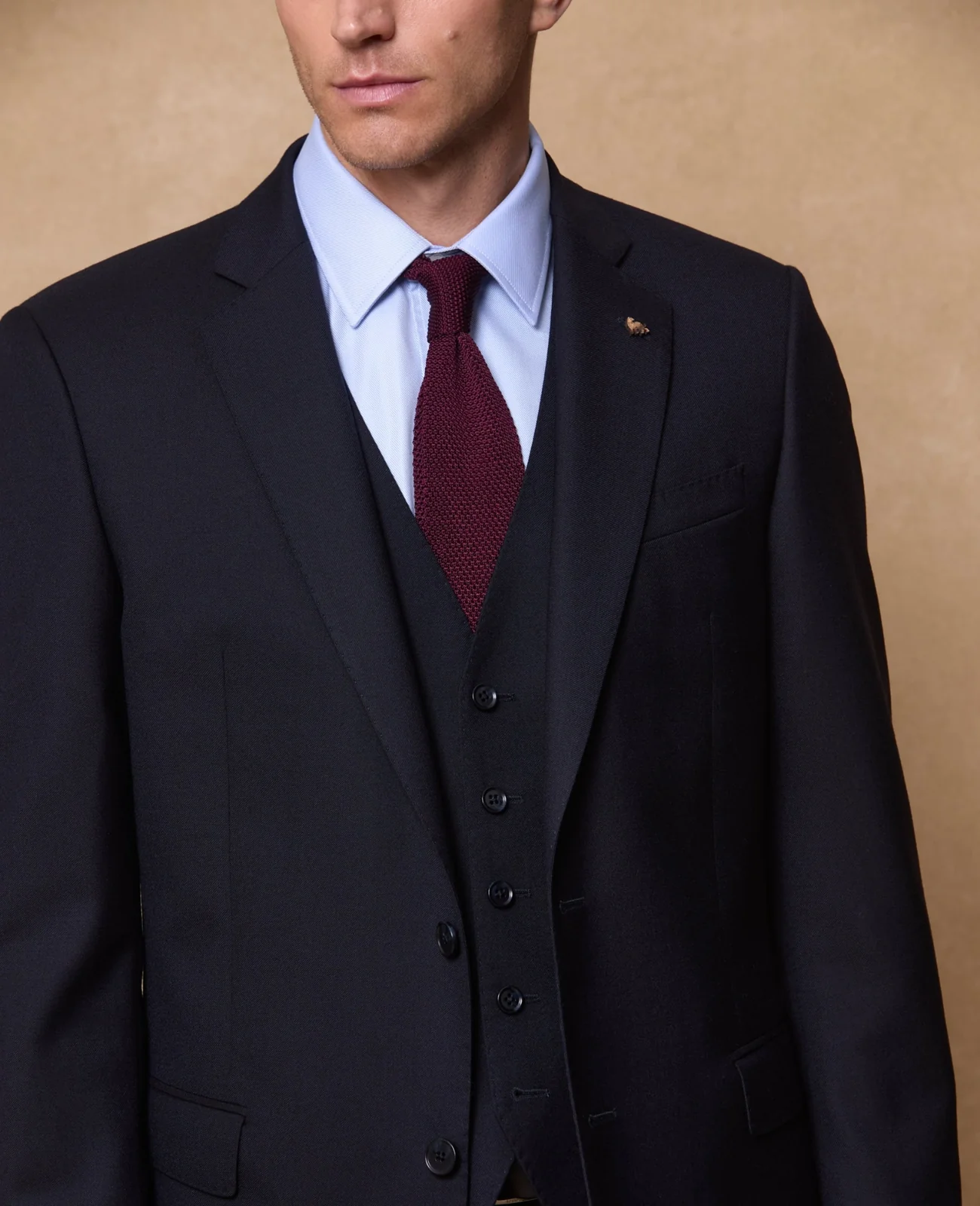 Pembroke Mix & Match Suit Waistcoat in Navy thumbnail 4