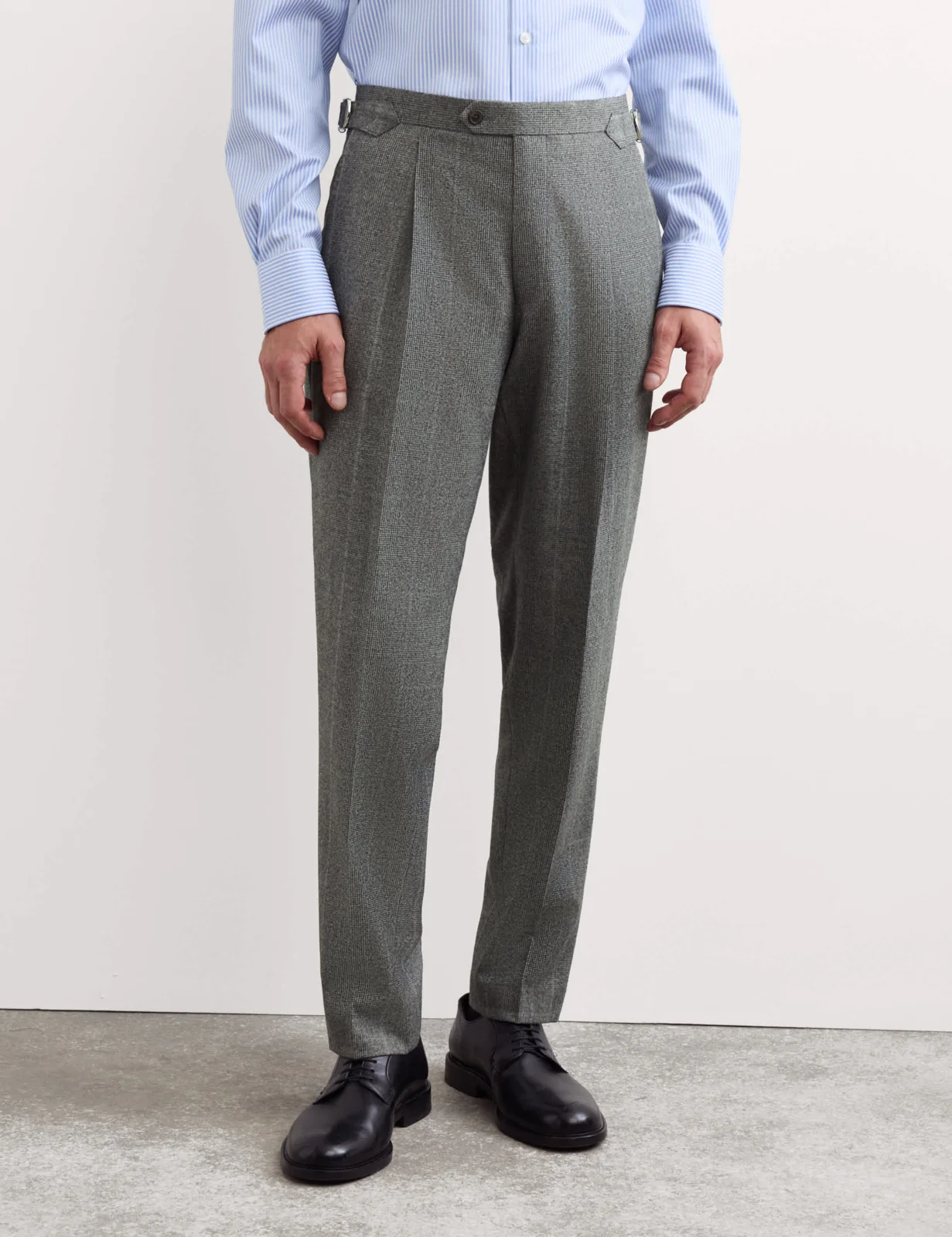 2 Piece Pure Wool Flannel Prince of Wales Check Suit