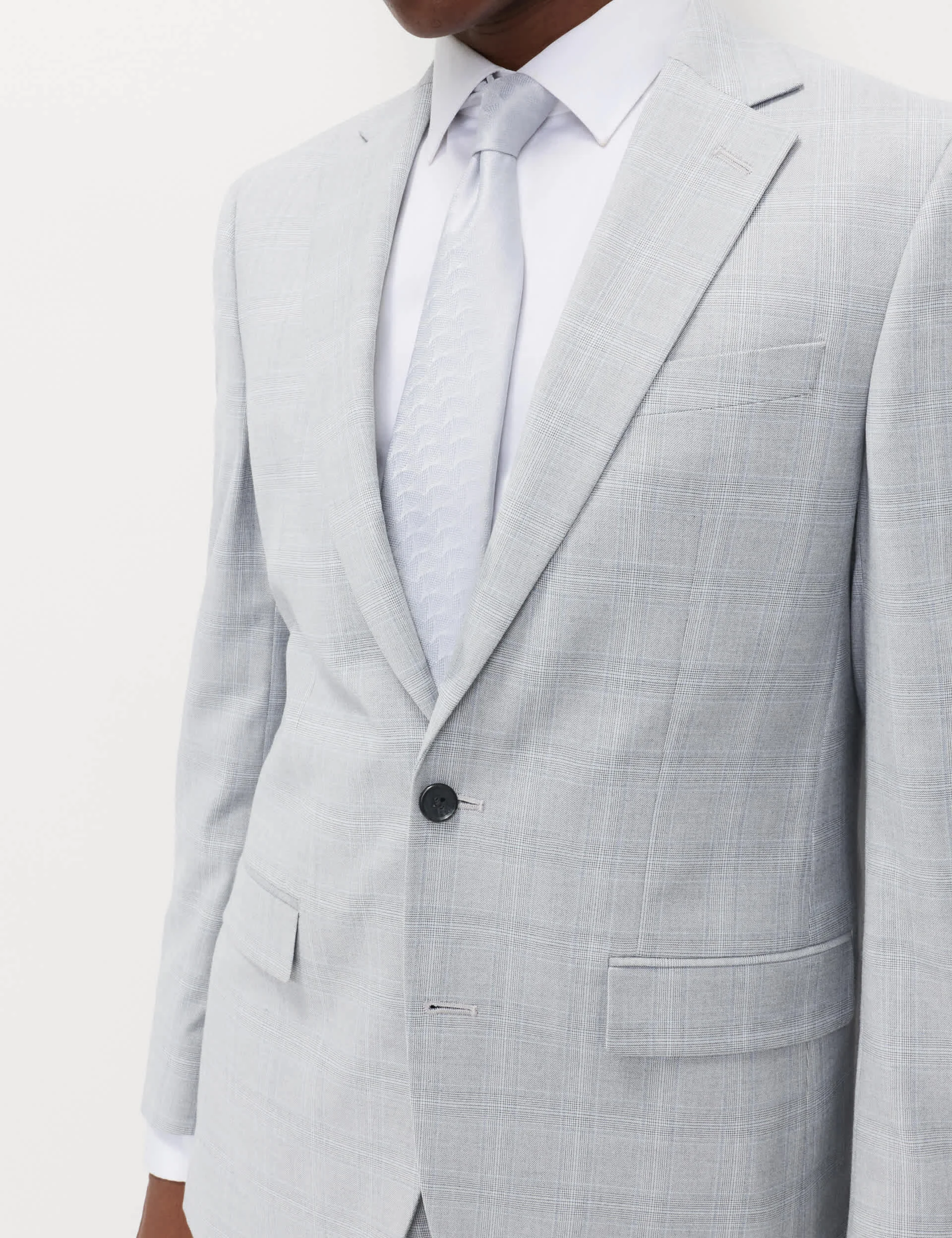 2 Piece Regular Fit Check Stretch Suit thumbnail 3