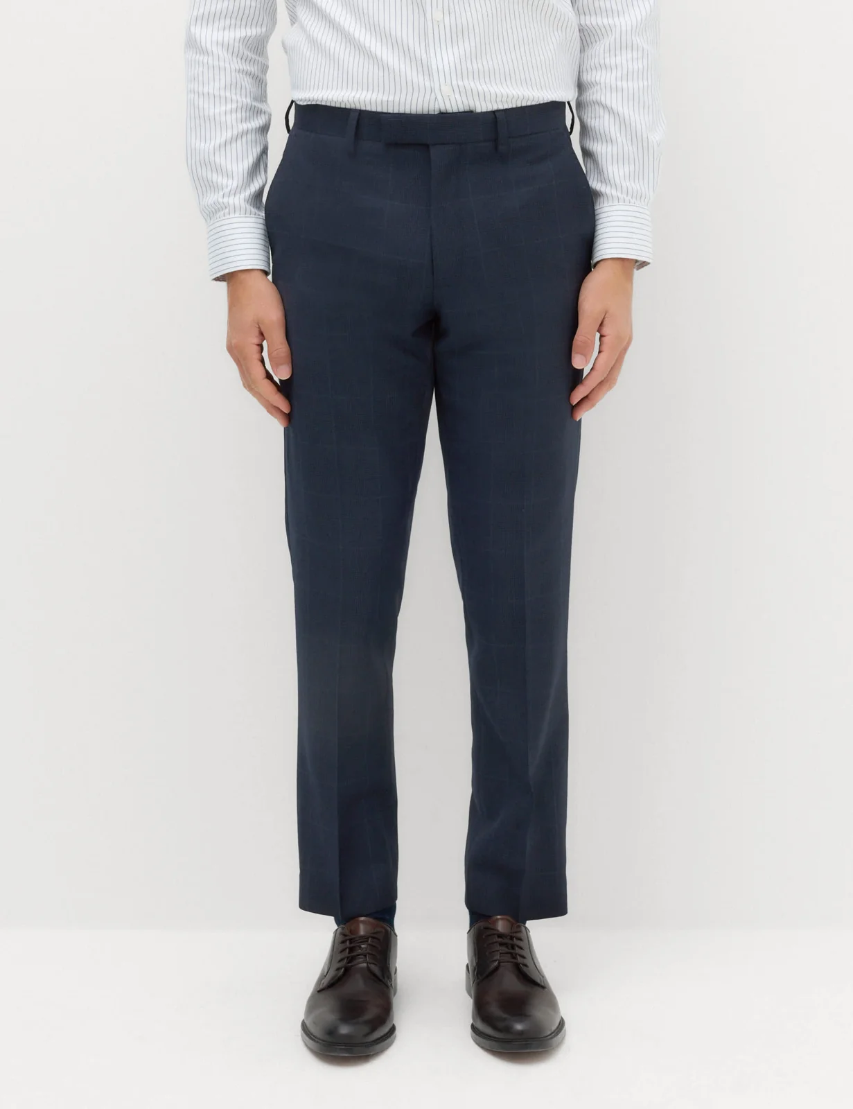 2 Piece Regular Fit Pure Wool Checked Suit