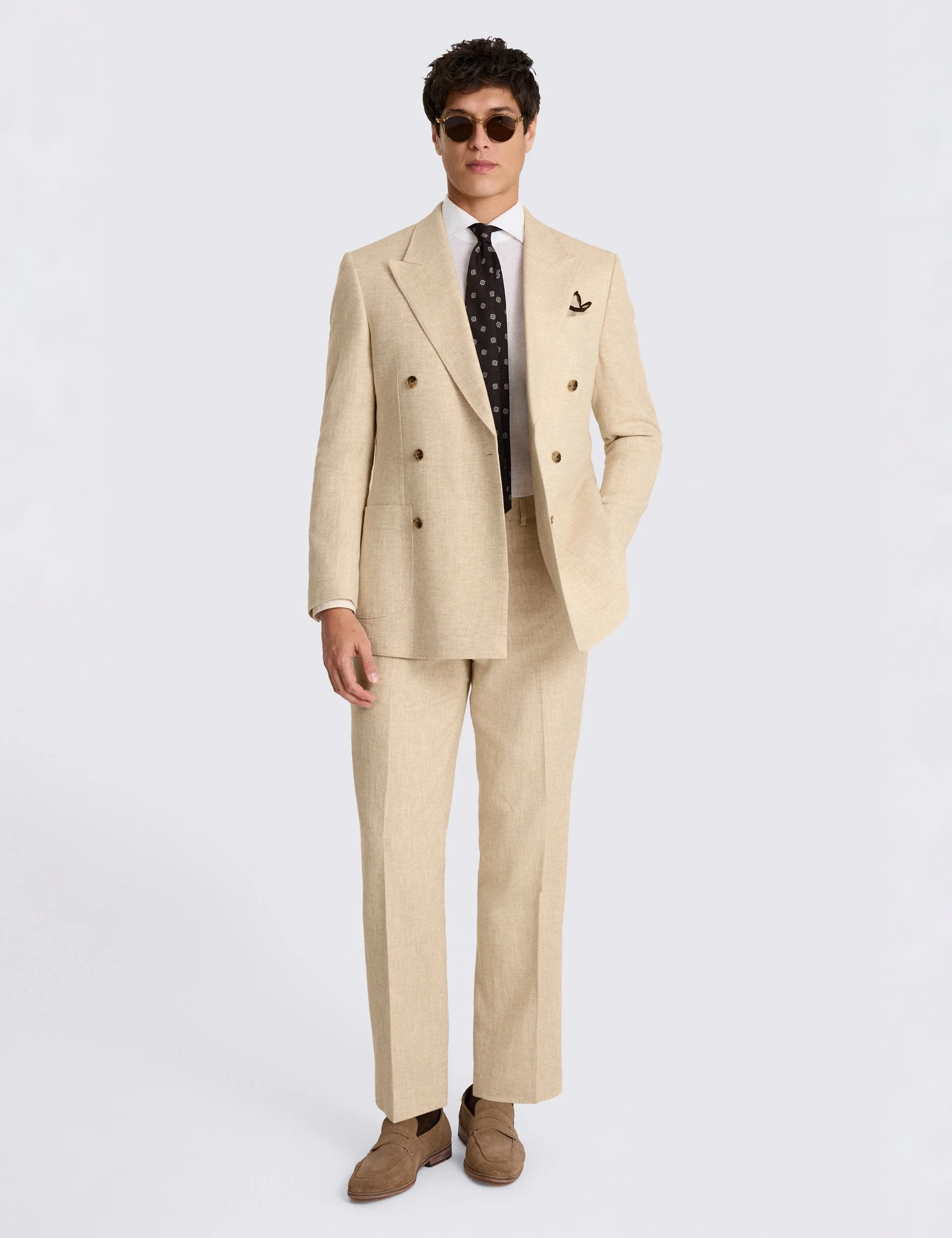 2 Piece Relaxed Fit Linen Cotton Twill Suit thumbnail 5