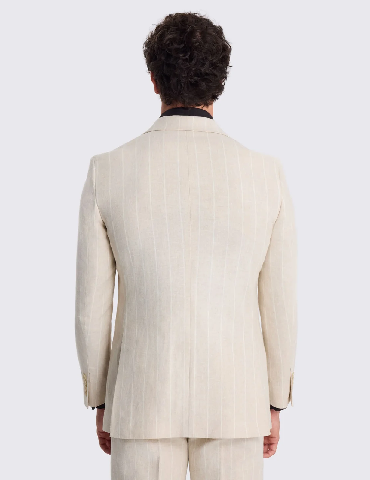2 Piece Relaxed Fit Linen Rich Striped Suit thumbnail 3