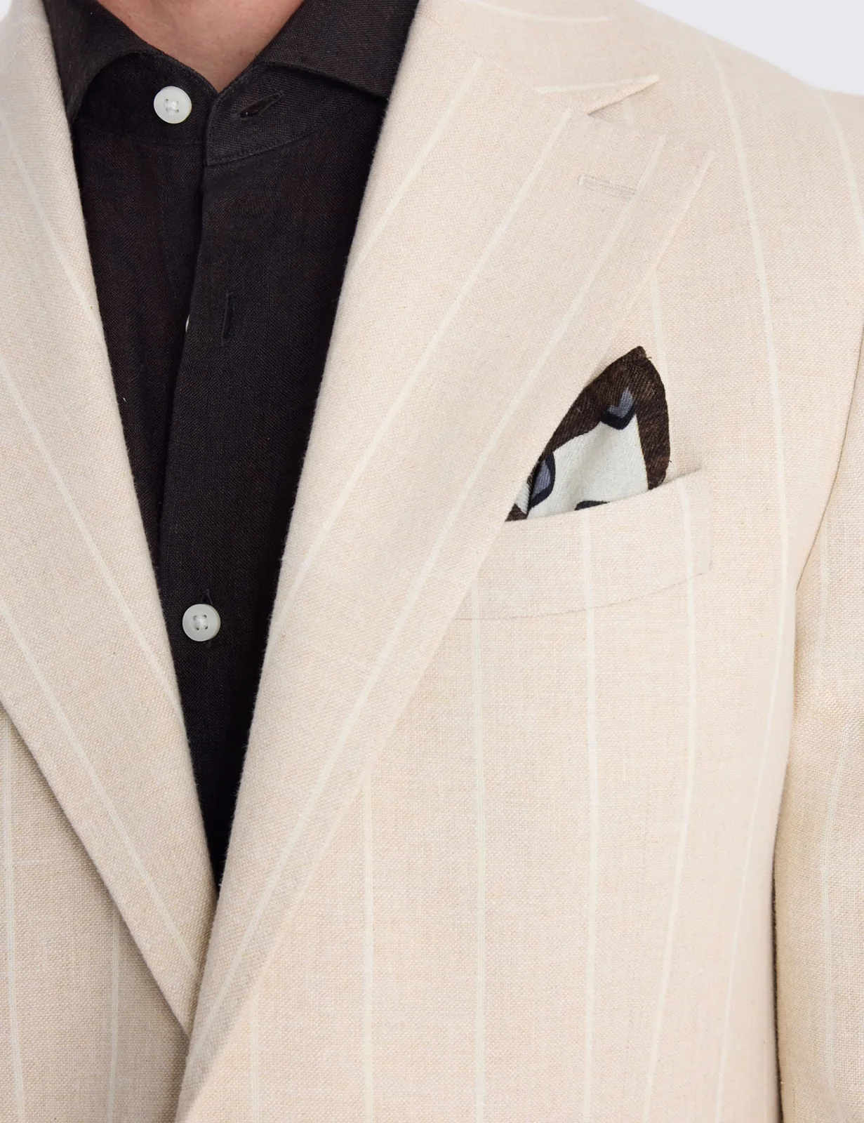 2 Piece Relaxed Fit Linen Rich Striped Suit thumbnail 5