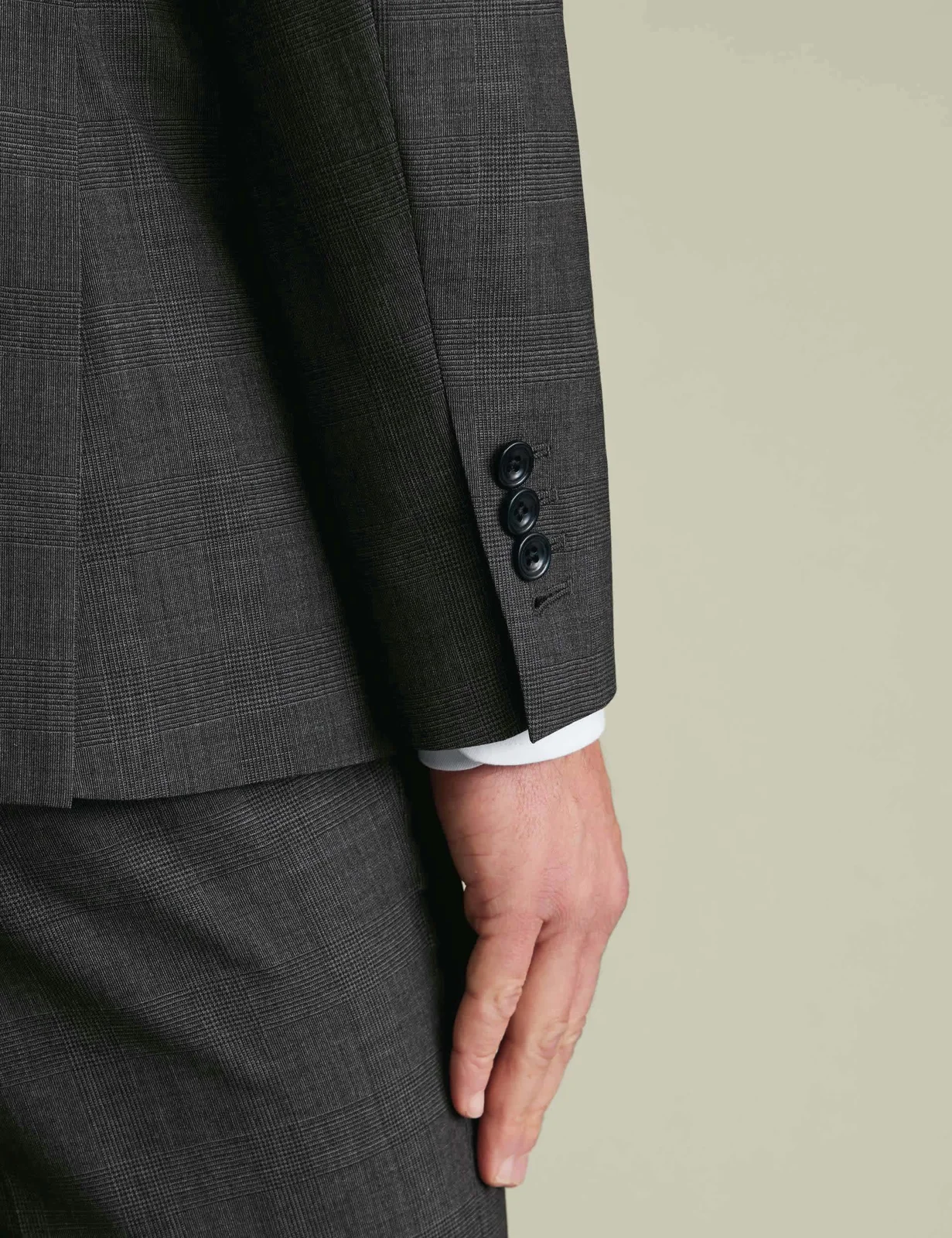 2 Piece Slim Fit Pure Wool Sharkskin Suit thumbnail 2