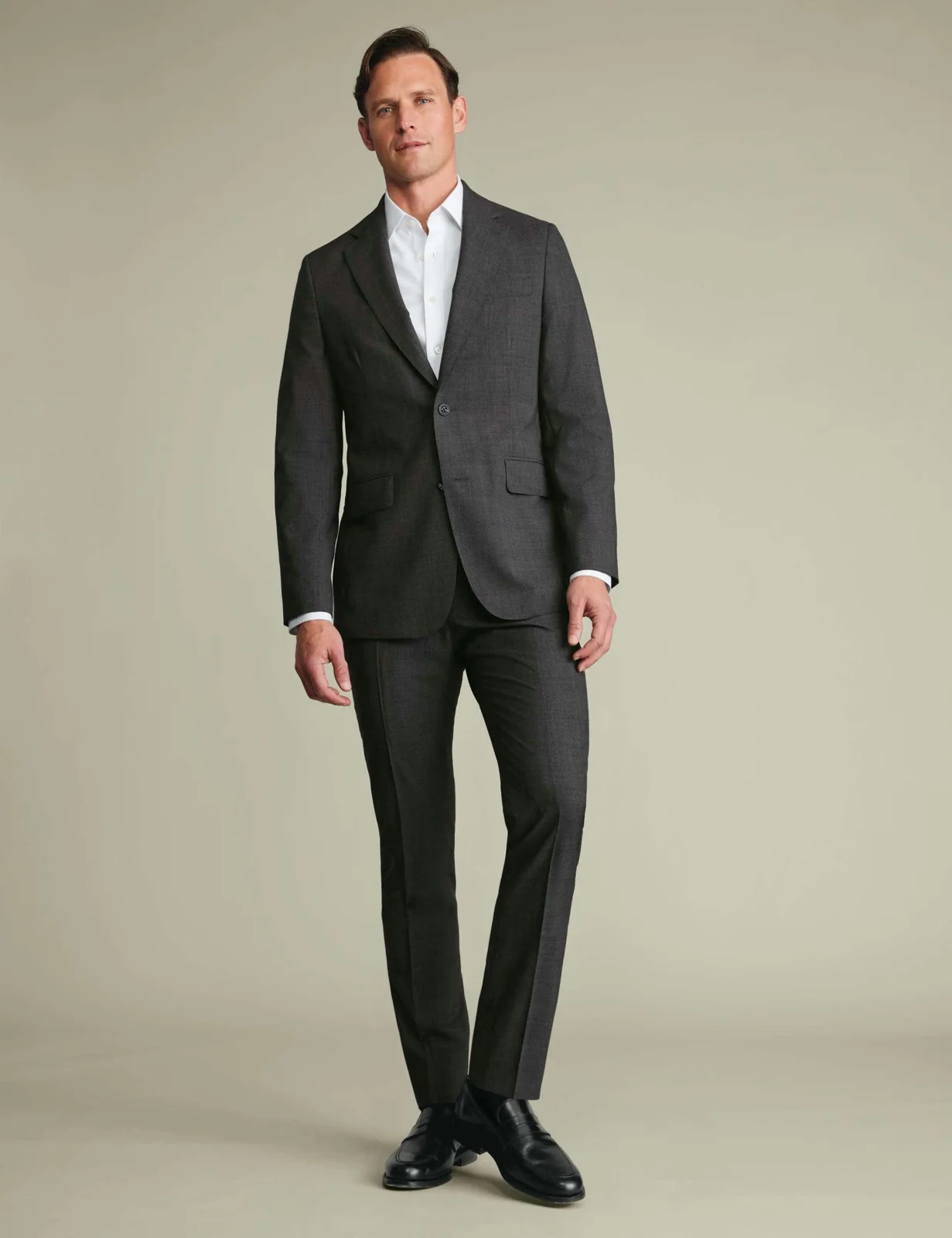 2 Piece Slim Fit Pure Wool Sharkskin Suit thumbnail 5