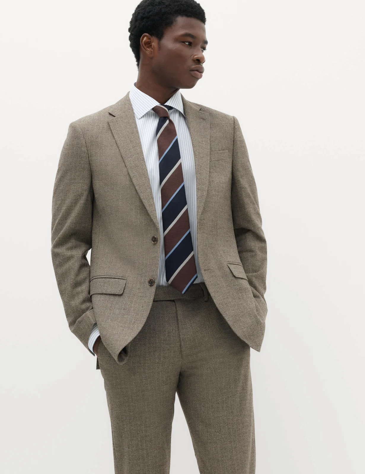 2 Piece Slim Fit Striped Stretch Suit thumbnail 6