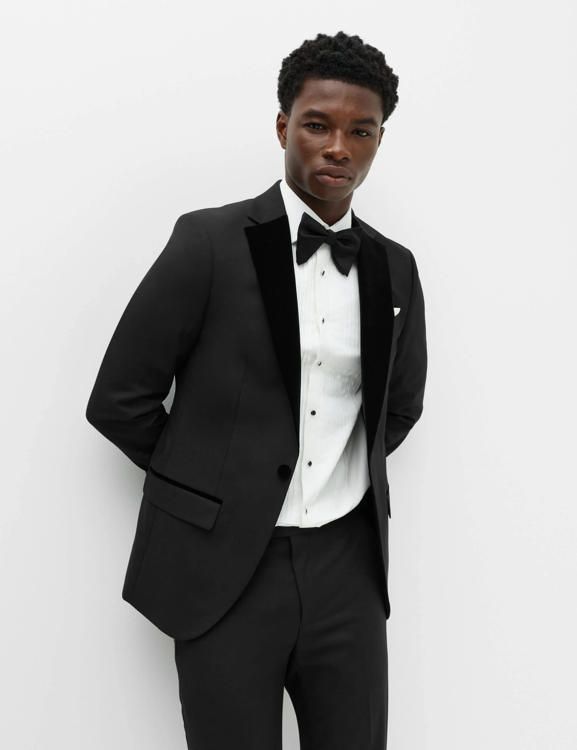 2 Piece Slim Fit Ultimate Velvet Lapel Tuxedo Suit thumbnail 6